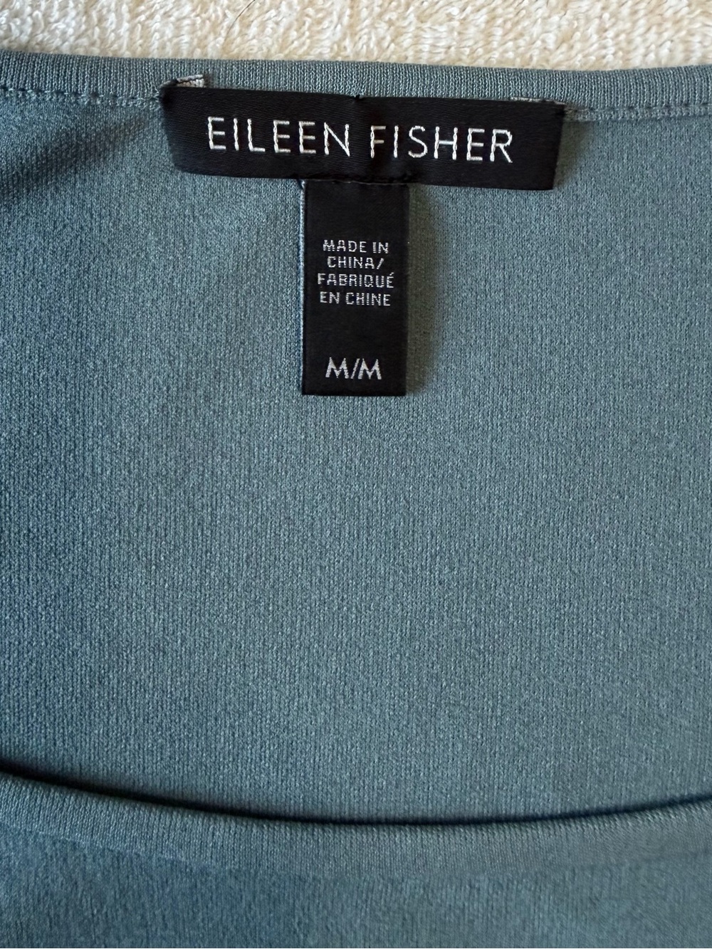 Eileen Fisher Slate Blue Sleeveless Tank Top - Picture 2 of 3